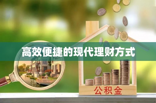 响水高效便捷的现代理财方式