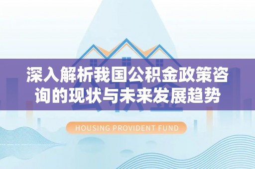 响水深入解析我国公积金政策咨询的现状与未来发展趋势