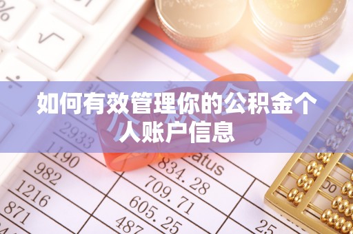 响水如何有效管理你的公积金个人账户信息